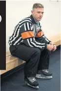  ?? MARTA IWANEK/THE NEW YORK TIMES ?? An anti-gay attack by an ECHL coach almost wiped out Andrea Barone’s goal of officiatin­g at hockey’s highest level.