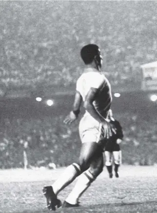  ??  ?? 0 The young Kevan Christie’s footballin­g skills saw him share the nickname given to Edson Arantes do Nascimento, seen performing an overhead kick in 1968, in the playground – Pelé