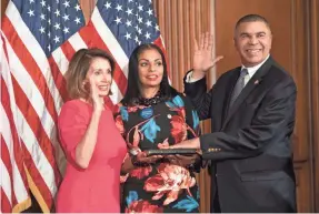  ?? HANNAH GABER/USA TODAY ?? Rep. William Lacy Clay Jr., D-Mo., right, was first elected to Congress in 2000 to succeed his father, who held the seat for 32 years.