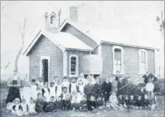  ??  ?? The first state school in Pahiatua 1886 with Mr D. M. Yeates, first headmaster.