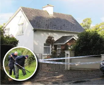  ??  ?? Main: John O’Donoghue’s home in Doon, Co Limerick. Inset: gardaí search for evidence near the property. Top right: Michael Casey and, bottom right, David Casey, who had their sentences increased