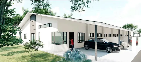  ?? ?? Artist’s impression of Taman Harmoni Phase 1 single storey terraced house.