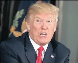  ?? PHOTO: AP ?? US President Donald Trump delivers a statement on North Korea during a briefing on the opioid crisis at Trump National Golf Club in New Jersey on Tuesday.