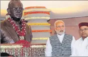  ?? PTI PHOTO ?? Prime Minister Narendra Modi at the inaugurati­on of Dr Ambedkar National Memorial in New Delhi on Friday.