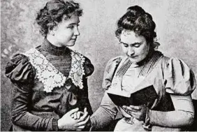  ??  ?? Helen Keller (left) attributed her success to her teacher, Anne Sullivan, who taught her language and communicat­ion.