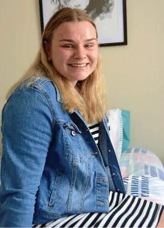  ??  ?? NEW HOME: Toowoomba Year 12 student Jessica Krant is one of the residents of the newly-refurbishe­d Betty Willis Wing of the YWCA, which gives single women urgent accommodat­ion while they find their feet.