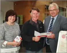  ??  ?? Catherine Duggan, John Nangle and Cllr Joe Sullivan.