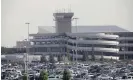  ?? Photograph: Rick Bowmer/AP ?? Police say the man he breached an emergency exit door, walked onto the tarmac and climbed inside the jet’s engine.