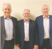  ?? PROSTATE CANCER CENTRE ?? The annual Remington Charity Classic is an invaluable event that has raised $4 million for the centre since inception. Pictured at a recent plaque unveiling honouring Remington are, from left, tournament supporters Bob Spence and Jamie Cooper with Remington founder Randy Remington.