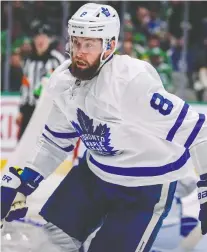  ?? JEROME MIRON/USA TODAY SPORTS FILE ?? Getting defenceman Jake Muzzin, pictured, and forward Ilya Mikheyev, who were injured when the season was paused, back for the play-in round would be crucial for the Maple Leafs.