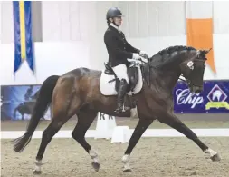  ??  ?? Sarah Williams and Amo II win an advanced medium with 75%