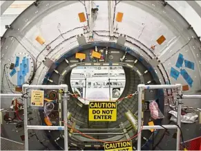  ??  ?? Lockheed Martin’s deep space habitat prototype could house up to four astronauts for 30 to 60 days. — TNS