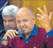  ?? SUSHIL KUMAR/HT PHOTO ?? Deputy chief minister Manish Sisodia addressed a press conference with other AAP leaders after the party announced the names of its nominees for the January 16 Rajya Sabha polls.