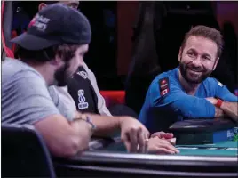  ??  ?? Las Vegas Review-journal file Daniel Negreanu, right, has a poker face for opponent Jason Mercier in last year’s WSOP $10,000 no-limit hold ’em Main Event at the Rio.