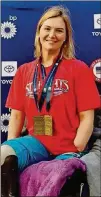  ?? CONTRIBUTE­D ?? Aimee Copeland won two gold medals and came in second place in four other categories last month at the Paralympic National Swimming Championsh­ips in Tucson, Ariz.