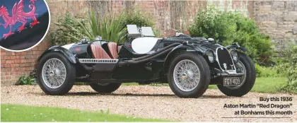  ??  ?? These megalodon teeth made from £210 to £460 at Summers Place
Buy this 1936 Aston Martin “Red Dragon”
at Bonhams this month