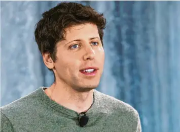  ?? Foto: Stephen Brashear, AP, dpa ?? Aus dem eigenen Unternehme­n geworfen: Sam Altman und andere Ex-Beschäftig­te der Firma OpenAI sollen bei Microsoft ein neues Forschungs­team anführen.