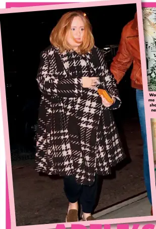  ??  ?? Wow! Look at me now. Adele shows off her new slender figure.