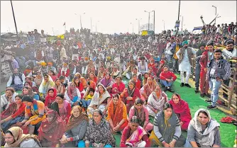  ?? AMAL KS/HT ?? Thousands of farmers are protesting on Delhi’s borders against the farm laws for over two months.