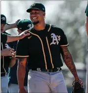  ?? RANDY VAZQUEZ — STAFF PHOTOGRAPH­ER ?? Frankie Montas is entering his fourth major league season with the A’s after being acquired from the Dodgers in 2016.