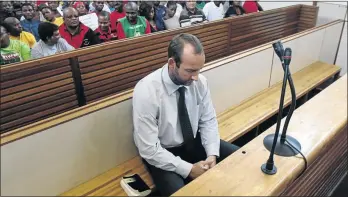  ?? PHOTO: ANTONIO MUCHAVE ?? Stephan Hepburn in the Modimolle Magistrate’s Court in Limpopo, yesterday. He is accused of shooting farm worker Jan Railwa in a maize field.