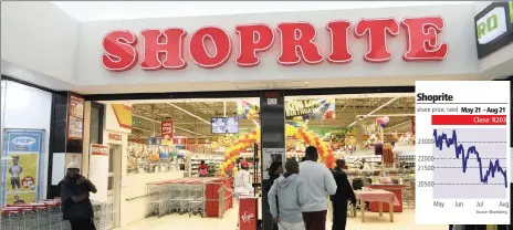  ?? PHOTO: SIMPHIWE MBOKAZI/AFRICAN NEWS AGENCY (ANA) ?? Shoprite has surprising­ly closed down some of its Usave stores as the economic meltdown hit its margins, but surprising­ly increased its turnover to R141 billion for the year to end June with LiquorShop achieving the highest sales growth of 20.4 percent to R4.8bn.