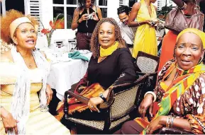  ??  ?? The former I-Threes, (from left) - Marcia Griffiths, Judy Mowatt and Rita Marley.