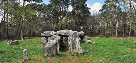  ?? PHOTO YVON BOËLLE ?? Le dolmen de Mané-Groh, au sud du bois de Varquès, à Erdeven.