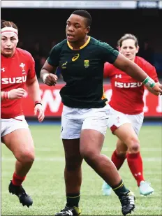  ??  ?? Babalwa Latsha led the Springbok women’s team against Spain as part of the side’s European Tour.