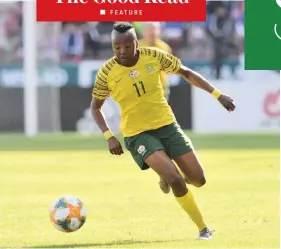  ?? SYDNEY MAHLANGU BackpagePi­x ?? THEMBI Kgatlana of
South Africa during the Internatio­nal Women Friendly match between Japan and South Africa at the Kitakyushu Stadium. SA women’s football has gone from strength to strength in 2020.
|