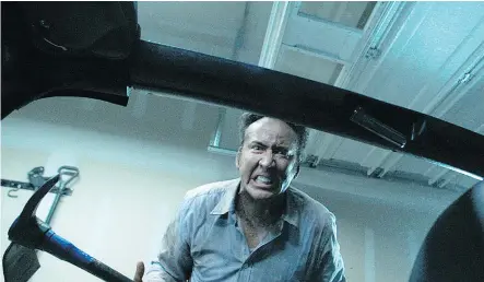  ?? VVS FILMS ?? Nicolas Cage show off his acting chops in Mom and Dad, a horror film that flips the script and sets the parents on a murderous track.