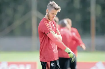  ?? Picture: PETER BYRNE, PA ?? MAN FOR THE BIG OCCASION: David de Gea is set to play his first game of the season for Manchester United against Liverpool tomorrow.