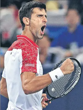  ?? AFP ?? Serbia’s Novak Djokovic has now won 18 ATP matches in a row.