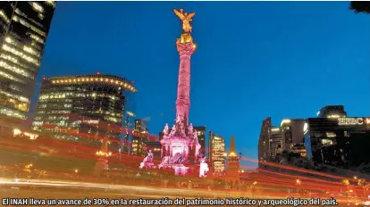  ?? OCTAVIO HOYOS ?? El INAH lleva un avance de 30% en la restauraci­ón del patrimonio histórico y arqueológi­co del país.