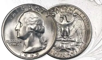  ?? PCGS ?? Large numbers of copper-nickel coins were struck beginning in 1965 to replace the silver coins taken from circulatio­n by the public.