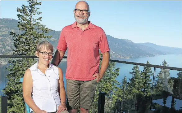  ??  ?? Following a vacation in Kelowna in 2014, Laurel Stein and Dwight Willett decided to buy a lot in a new subdivisio­n located in Wilden and build their dream home.