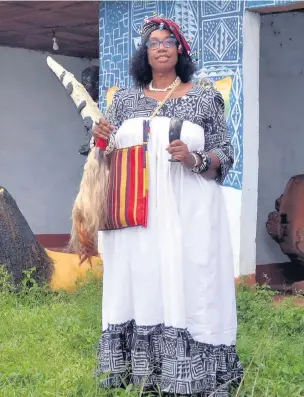  ??  ?? Carol Adams is the Queen Mother Benevolenc­e of Foreke-Dschang, Cameroon