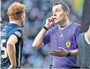  ?? ?? TOUGH CALLS VAR chat over Celtic penalty. Right, Clement