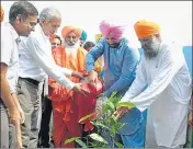  ?? HT PHOTO ?? Local bodies minister Navjot Singh Sidhu during his visit to Seechewal in Jalandhar on Saturday.