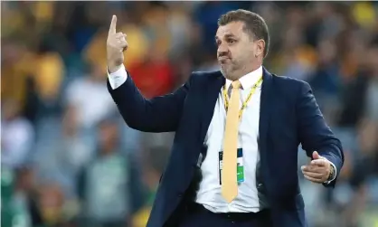  ??  ?? Ange Postecoglo­u will reportedly quit his post even if the Socceroos reach the World Cup finals. Photograph: Ryan Pierse/Getty Images