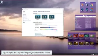  ??  ?? Organise your desktop more elegantly with Stardock’s Fences.
