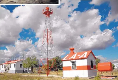  ?? COURTESY OF THE WESTERN NEW MEXICO AVIATION HERITAGE MUSEUM ?? This beacon at the Western New Mexico Aviation Heritage Museum was built by Transconti­nental Air Transport in the late 1920s to help pilots navigate cross-country.