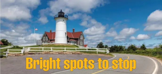  ?? GETTY IMAGES ?? SUNNY VIEW: The current Nobska Light in Falmouth was built in 1876 and automated in 1985.