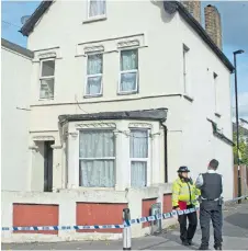  ??  ?? Police sealed off the south London property yesterday