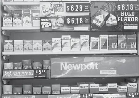  ??  ?? Tobacco companies have made claims about “safer” cigarettes since the 1950s, all later proven false. In some cases, the introducti­on of these products, such as filtered and “low tar” cigarettes, propped up cigarette sales and kept millions of North...