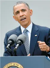  ??  ?? Selon le président américain, le compromis empêchera l’Iran de se doter de la bombe atomique.