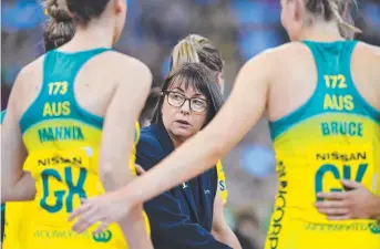  ?? Australian Diamonds coach Lisa Alexander during last weekend’s game in Brisbane. ??