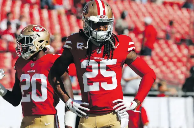  ?? MARK LOMOGLIO/AP ?? There’s been much debate this week about whether San Francisco 49ers cornerback Richard Sherman will be greeted with affection or disdain when he returns to CenturyLin­k Field in Seattle on Sunday to face the Seahawks.