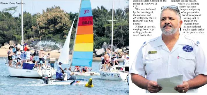  ?? ?? Mission to Seafarers chaplain Mark Classen presided at the ‘Blessing of the Waters’ ceremony