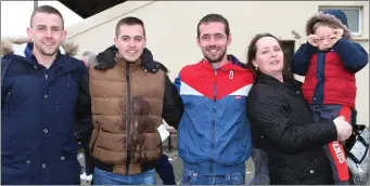  ??  ?? Paul Cox, Kieran Walsh, Mick Murphy, Josephine Ennis and C.J. O’Reilly-Ennis at the races.